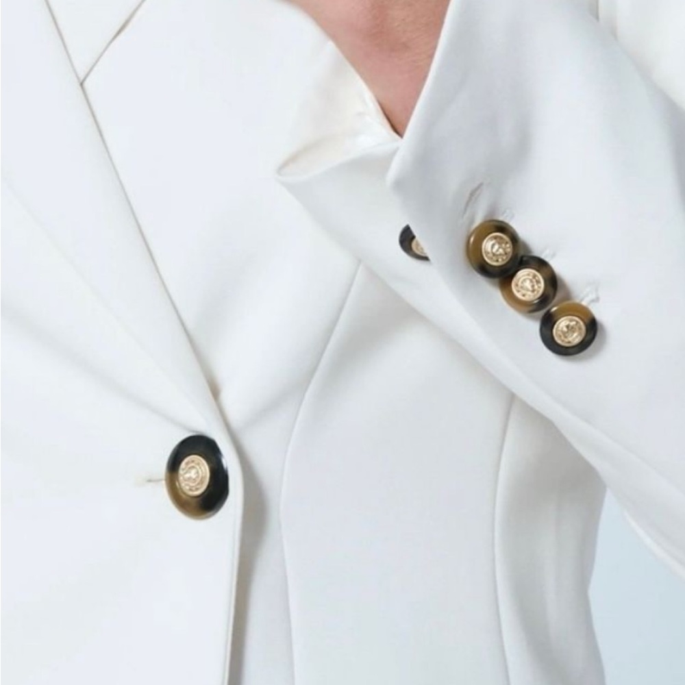Adrienne Landau Women's Pearl Double Breasted Blazer Size 2‎ MSRP $375 - Picture 2 of 2